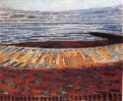Piet Mondrian Sunset on the sea oil painting